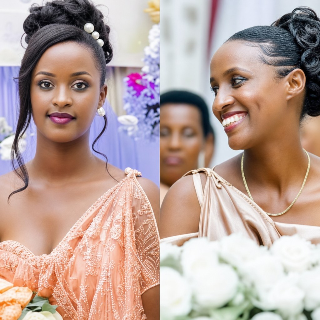 Professional makeup looks styled with traditional Imvutano